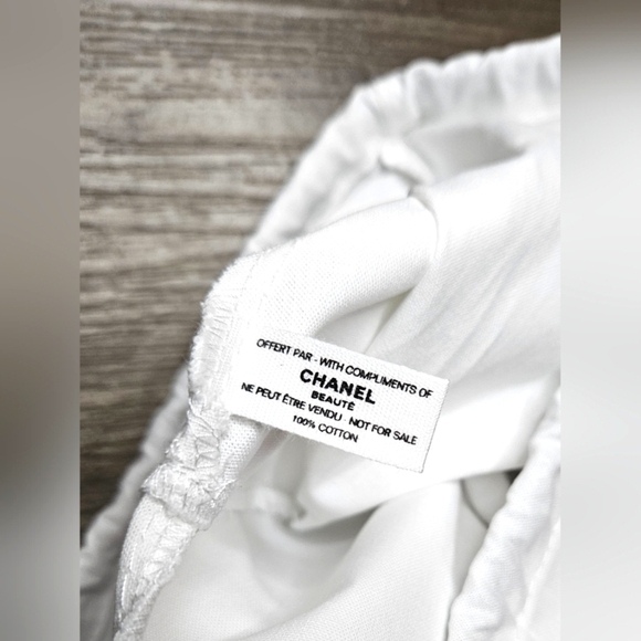 Chanel White Replacement Logo Drawstring Dust Bag Cover Duster Protector Large - Picture 5 of 9